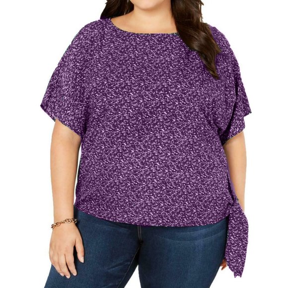 Michael Kors Tops - Michael Kors Women's Side-Tie Short Sleeve Blouse